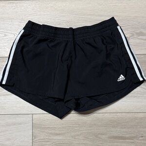 NWOT- Adidas Women's Black Shorts with White Stripes Size L